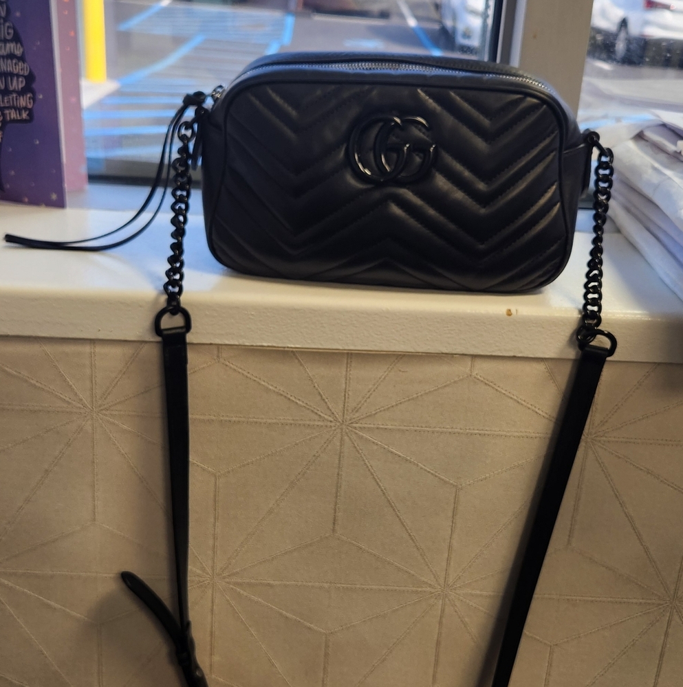 Gucci Black Quilted Crossbody Bag